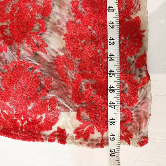 For Love & Lemons San Marcos Embroidered Red Dress - Picture 15 of 16